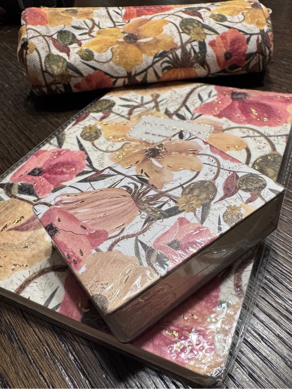 BV by Bruno Visconti Soft Petal Stationery Set Journal, Pencil Pouch & Notebook